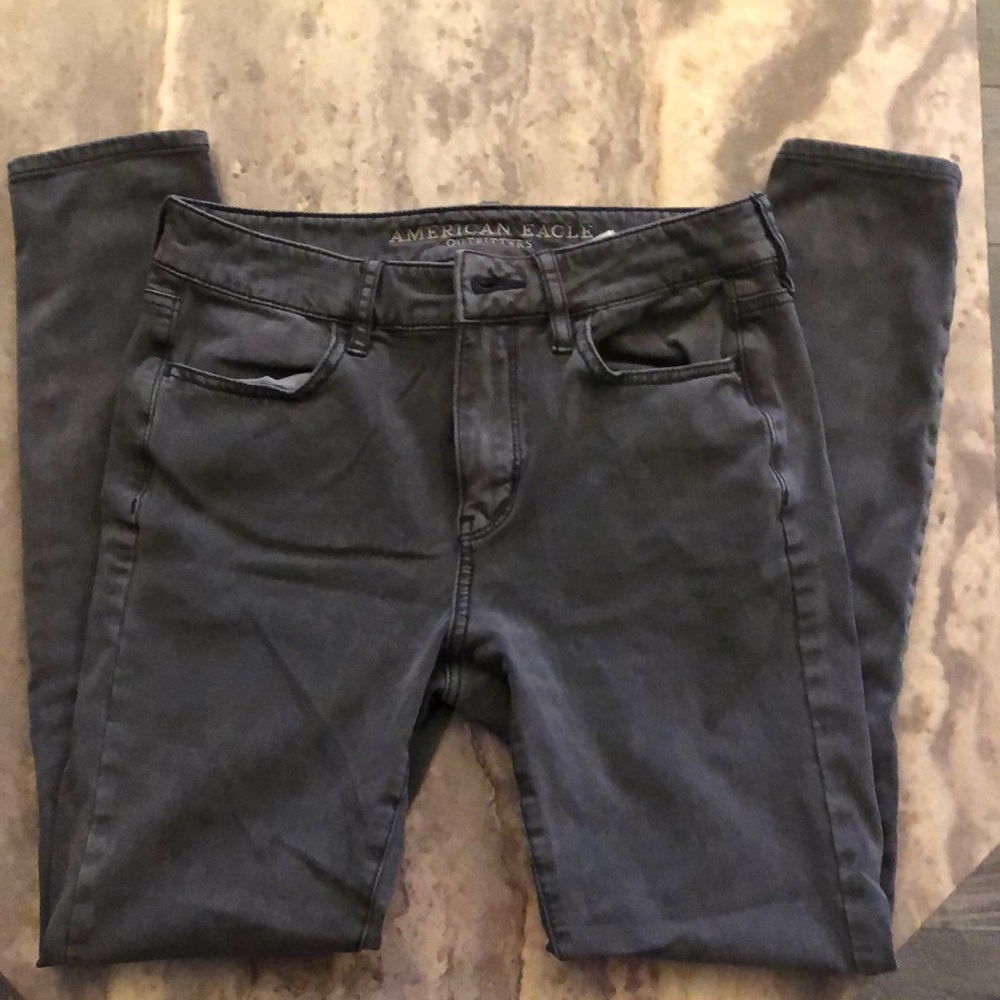 Grey Hi Rise Jegging American Eagle 4 Short